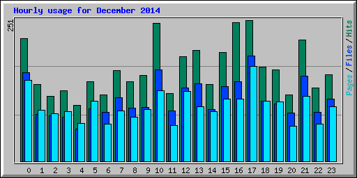 Hourly usage for December 2014