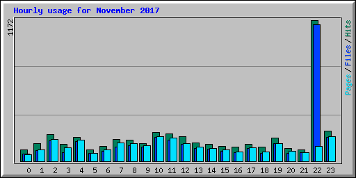 Hourly usage for November 2017
