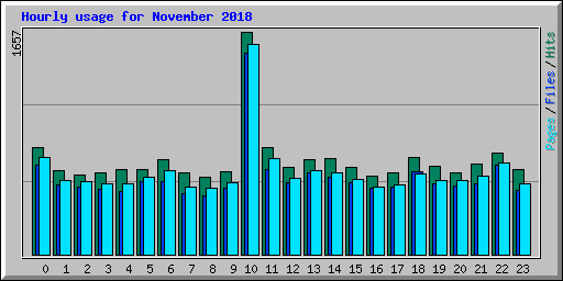 Hourly usage for November 2018