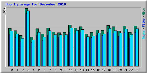Hourly usage for December 2018